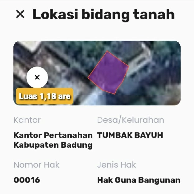 Dijual 1,18 are, Jl. Tumbak Bayuh I Datengan Pererenan Buduk Mengwi