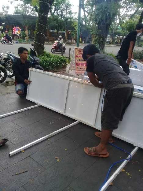 081310150492 service folding gate galvalum karang timur karang Mulya Parung jaya pondok Bahar 