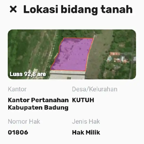 Dijual 82,8 are & 92,8 are, Jl. Tukad Dalem Dharmawangsa Kutuh Kuta Selatan