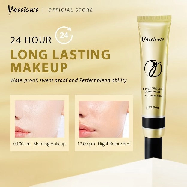 Yessica Waterproof Foundation Cover Girl Air Moisturize skin 30gr