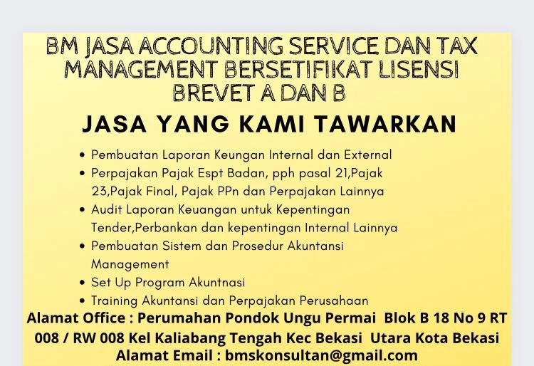 Jasa accounting service dan pajak