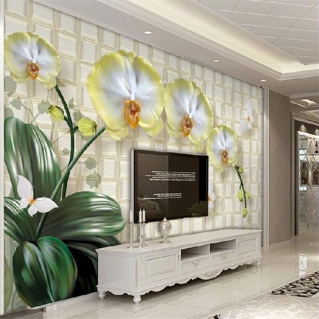 Pasang wallpaper dinding 3d custom toko jual dan pesan hordeng murah rollerblind vertikal blind