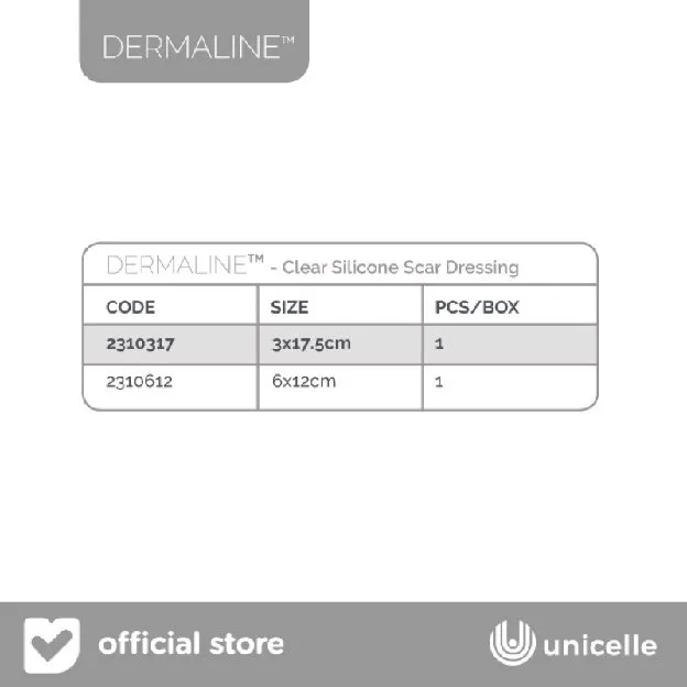 Perawatan Keloid - Dermaline - Clear Silicone Scar Sheet