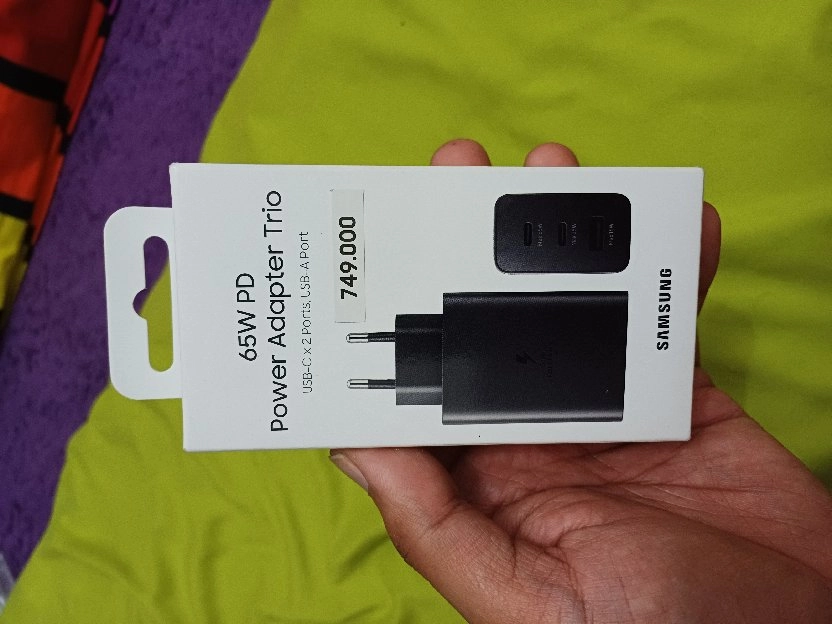 Power Adapter Trio 65W Original Samsung