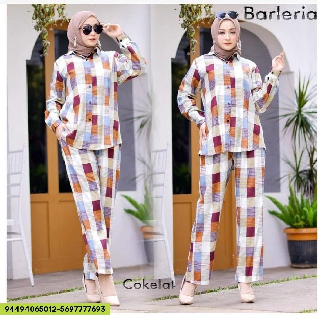 Setelan baju rayon wanita muslim