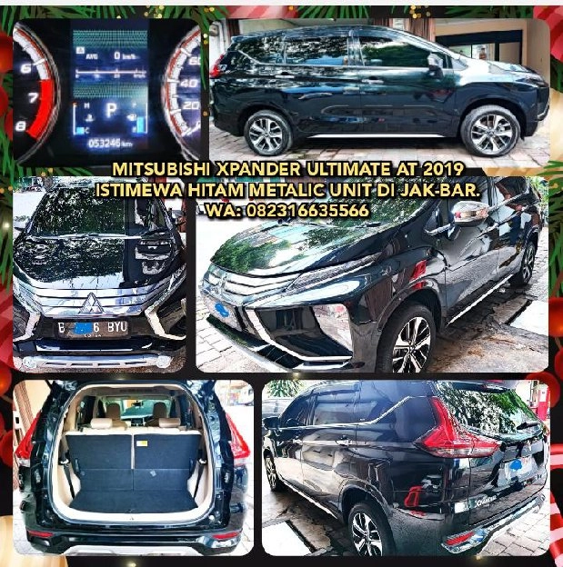 MITSUBISHI XPANDER ULTIMATE AT 2019 ISTIMEWA HITAM METALIC UNIT DI JAK-BAR.WA: 082316635566