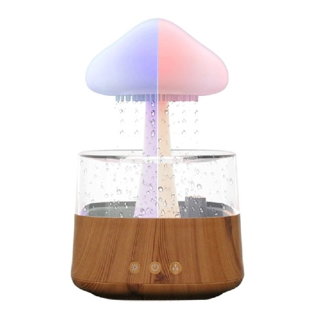 Runny Diffuser Humidifier Awan Hujan 450ml Dengan Lampu LED 7warna