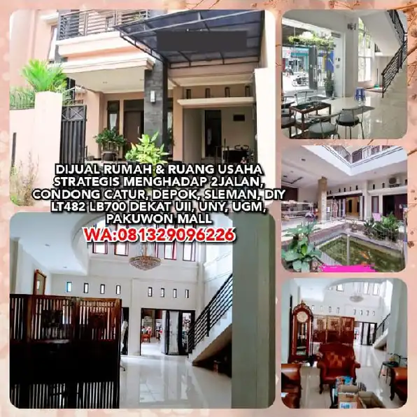 DIJUAL RUMAH & RUANG USAHA STRATEGIS HADAP 2JALAN, CONDONG CATUR, DEPOK, SLEMAN, DIY