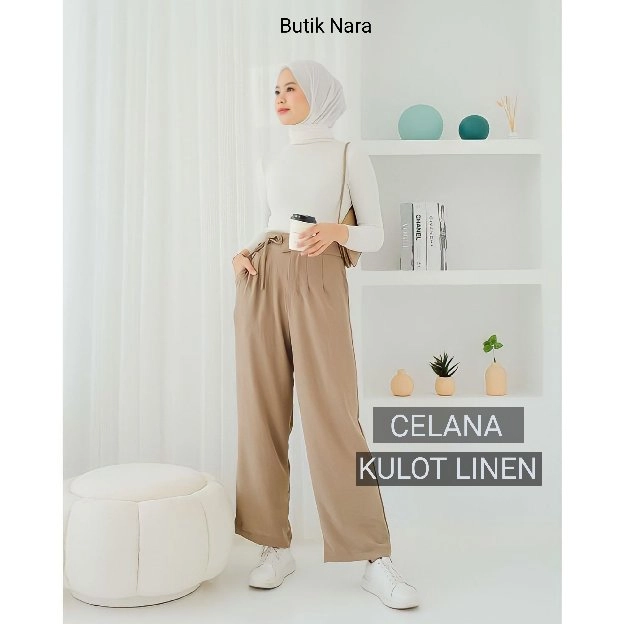 Celana Kullot Linen Celana Wanita