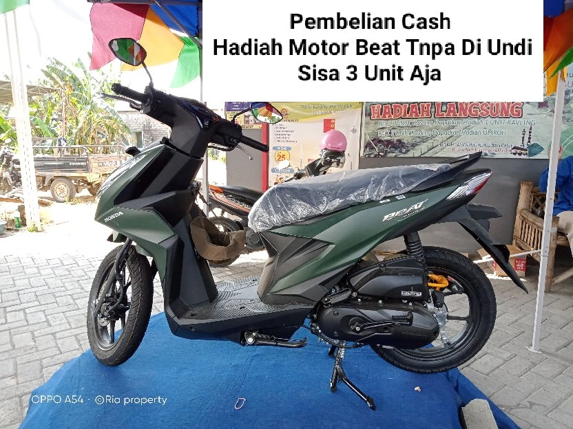 Habiskan Stok Sisa 3 Unit Beli Cash Hadiah Beat Tnp di Undi Tanah Kavling KJP Menganti 