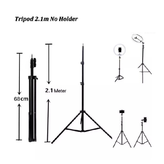 RINGLIGHT 26CM 33CM TRIPOD 2,1 METER 210CM MAKE UP VLOG LAMPU RINGLIGHT LIVESTREAMING