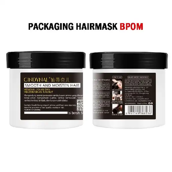 CINDYNAL Hair Mask BPOM Pelurus Rambut Tanpa Catok Smooth And Moisten Hair Film No Steaming Salon