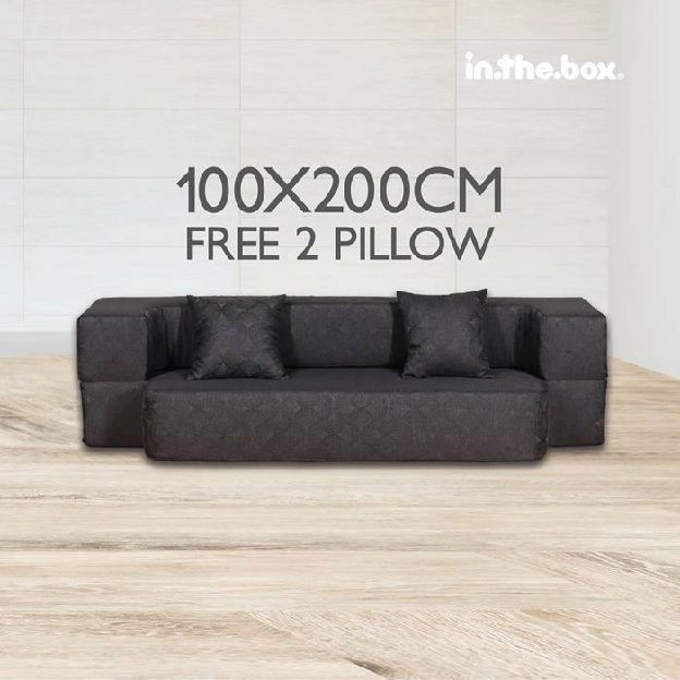 SOFA BED inthebox ABU TUA GRATIS ONGKIR