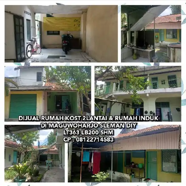 JUAL MURAH RUMAH KOST 2LT & RUMAH INDUK DI MAGUWOHARJO SLEMAN DIY, LT363 LB200 SHM. CP : 08122714583