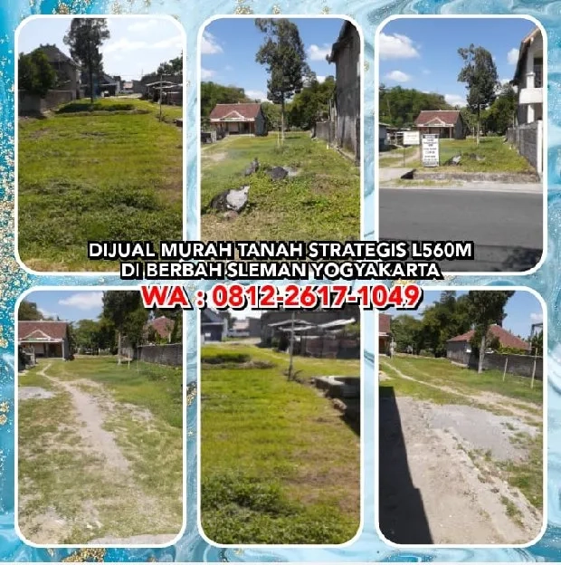 TANAH DIJUAL : DIJUAL MURAH TANAH STRATEGIS L560M² DI BERBAH SLEMAN YOGYAKARTAWA: 0812-2617-1049*