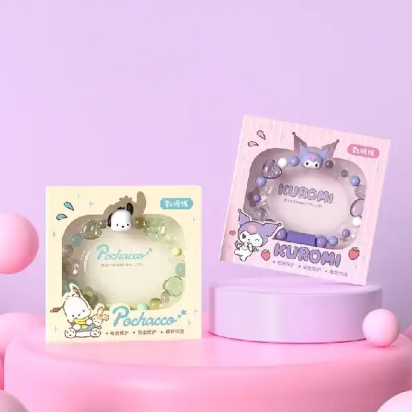 Karakter Sanrio JS-0162 Gelang Lucu Kabel Charge 2-in-1 Pochacco Kuromi Kabel Data Portabel Lucu Gad