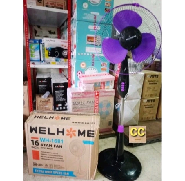 kipas angin welhome WH1681/standfan welhom kipas angin berdiri welhome