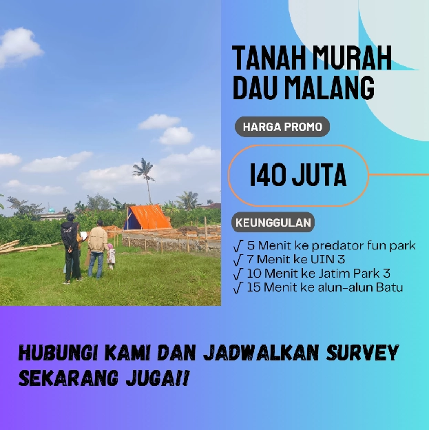 Tanah murah sumbersekar Dau Malang 