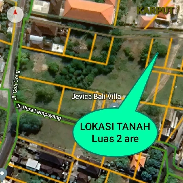 Dijual 2 are, Jl. Goa GONG Belakang SDN VI Ungasan Kuta Selatan