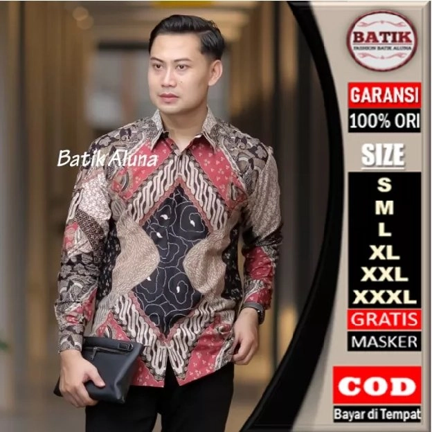 Kemeja Batik Lengan Panjang Premium Modern