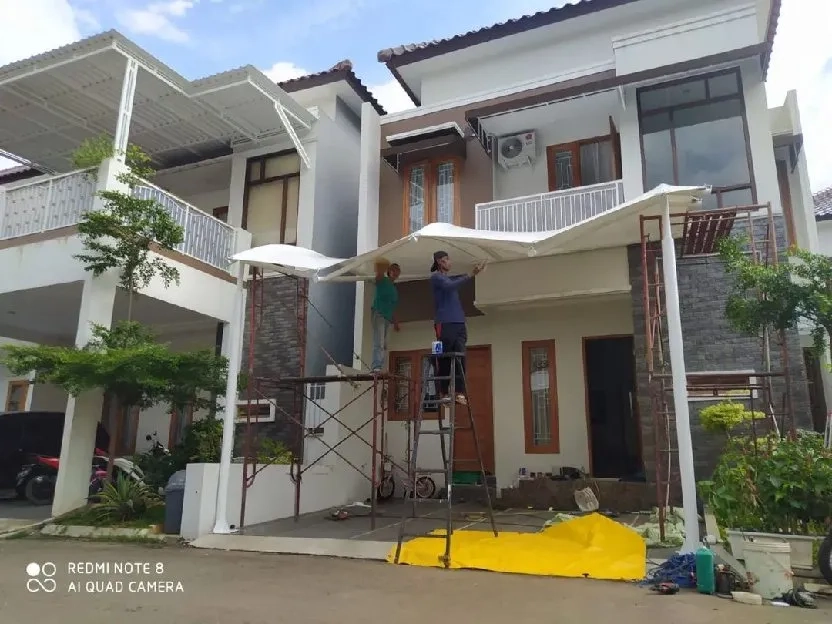 pemasangan Canopy kain membrane terbaik bergaransi 