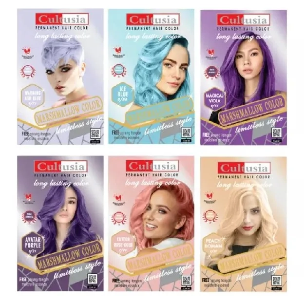 Cultusia Marshmallow Hair Color Series | Semir Rambut Marshmallow Free Sarung Tangan