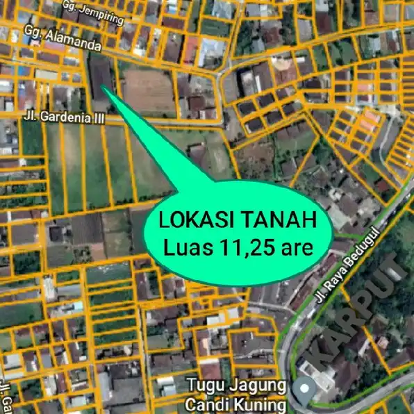 Dijual VILLA LT. 1125M², Jl. Gardenia Candikuning Raya Bedugul Baturiti Tabanan