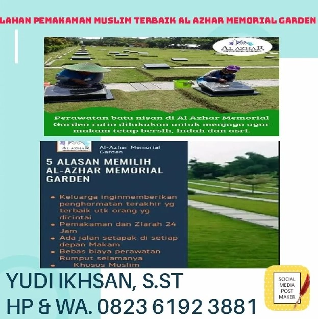 Kavling Pemakaman Muslim Terbaik Al Azhar Memorial Garden in Karawang Timur Km.54