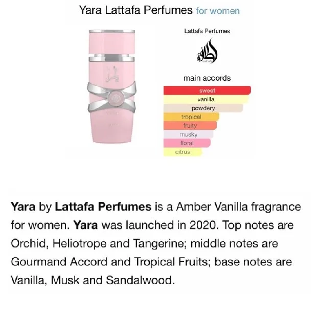 Parfume YARA, YARA MOI, YARA TOUS , ASAD EDP 100ML | LATTAFA