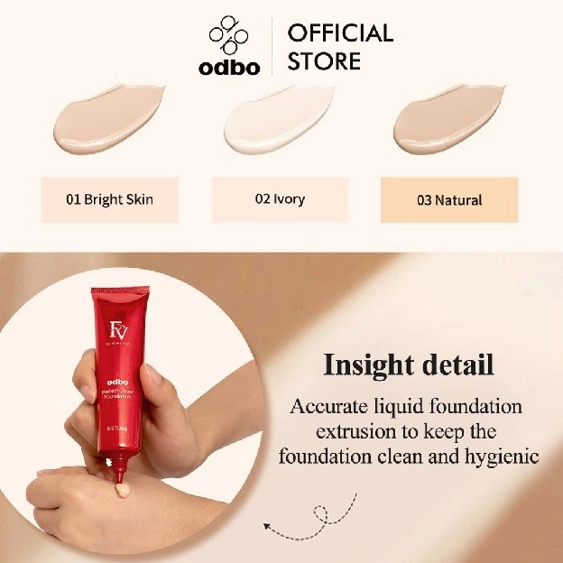 [BPOM] 𝗢𝗱𝗯𝗢 FV original Cover Foundation 30g original Perfect Magic flawless and long-lasting makeup