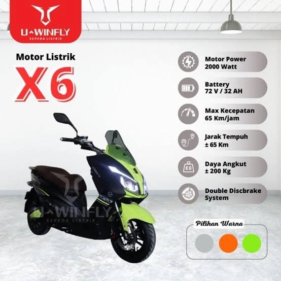 sepeda motor listrik⚡️X6⚡️2000watt