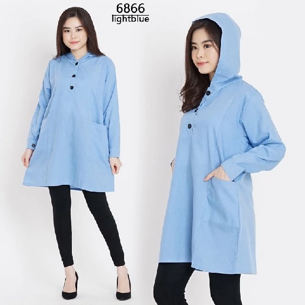 tunik hoodie wanita - jaket hoodie tunik