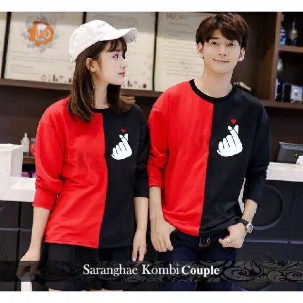 *ZF - Kaos Couple Saranghe Kombinasi*