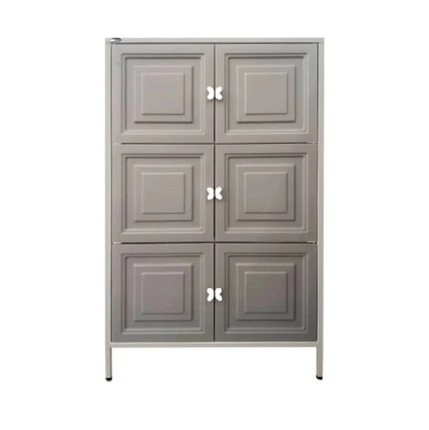 Lemari Kabinet Olivia 6 Pintu Grey 