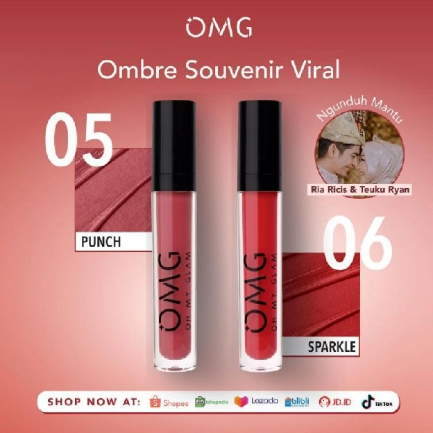 Paket Ombre Lips OMG | Lipcream OMG Ombre Coffee Edition| Lipcream OMG | Ombre OMG Lip Cream | Ombre