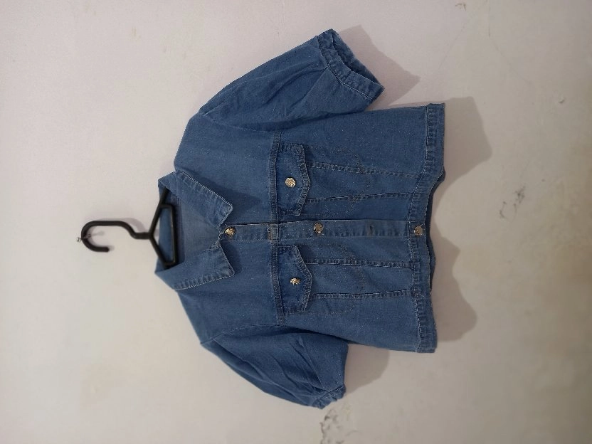 blouse denim croptop 