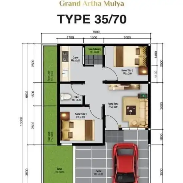 RUMAH TYPE 35/70 KAWASAN STRATEGIS