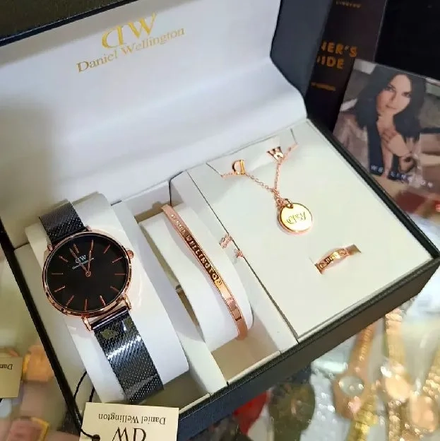 Ready!Jam tangan Daniel Wellington SET Wanita Tali rantai pasir