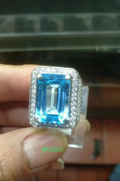 BLUE TOPAZ Swiss asli 