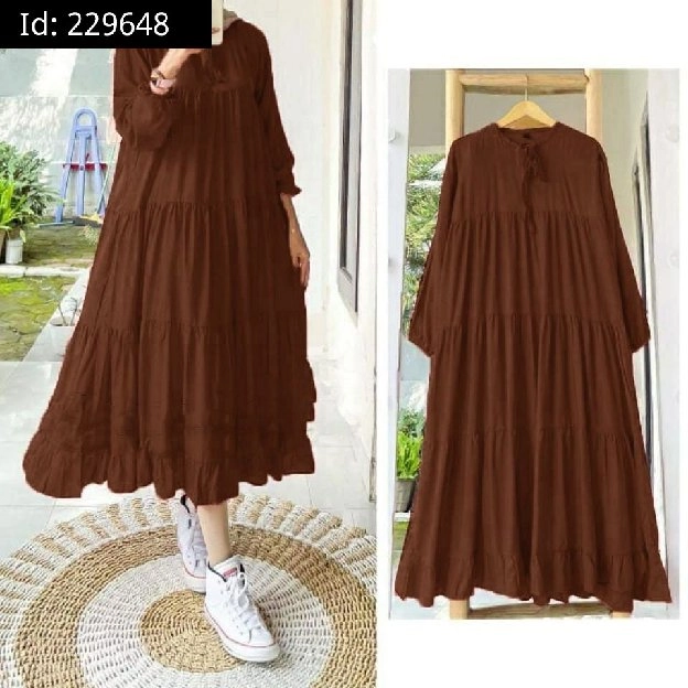 Gamis Wanita Midi Dress Rachel (Bayar Di Tempat)