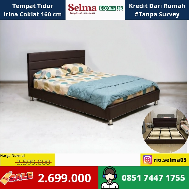 Tempat Tidur Irina Coklat 160x200 cm