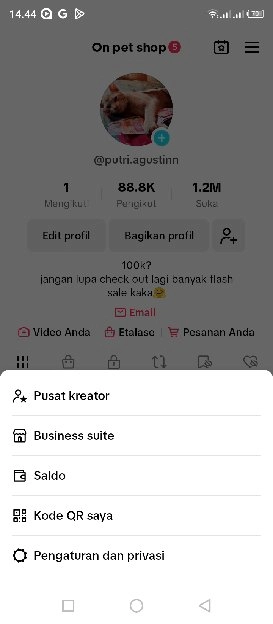 jual akun Tiktok seller chat followers real fyp