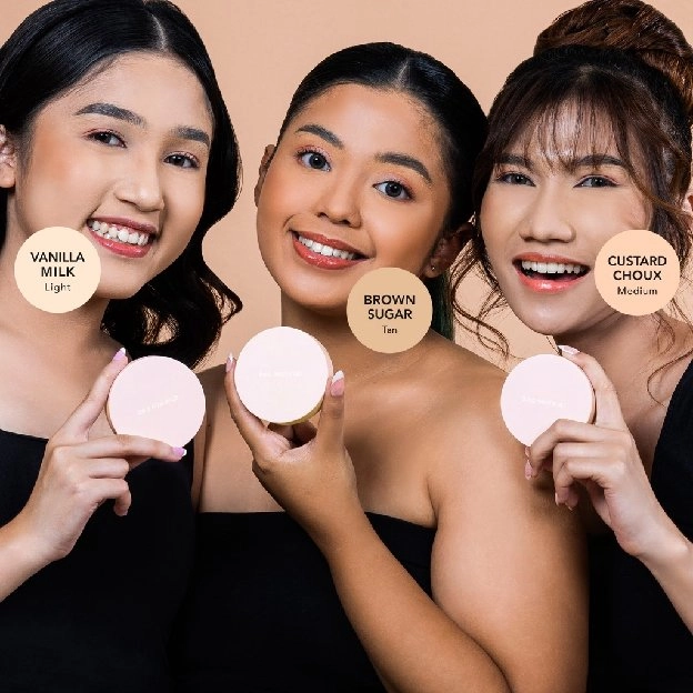 Sea Makeup Acne Cover & Smooth Two Way Cake Pressed Powder and Matte Bedak Padat Compact Powder with