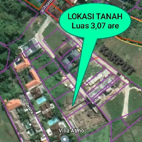 Dijual 3,07 are, Jl. Umalas I Deket NOOK RESTO Kerobokan Kelod Kuta Utara