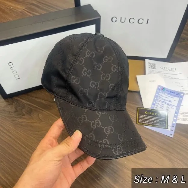 TOPI PRIA BASEBALL BLACK GUCCI 8791 GG