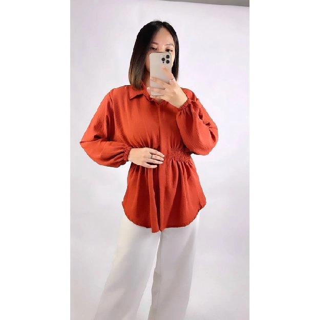 Premium Crincle Arina Blouse Atasan Wanita