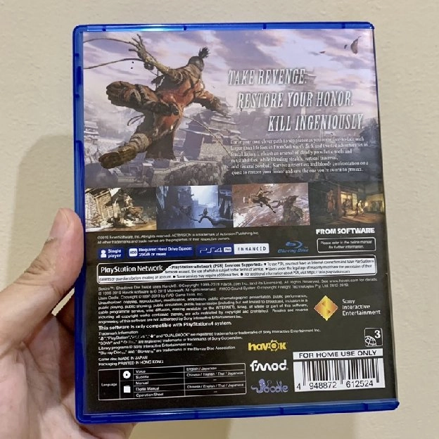 BD kaset PS4 sekiro shadow die twice