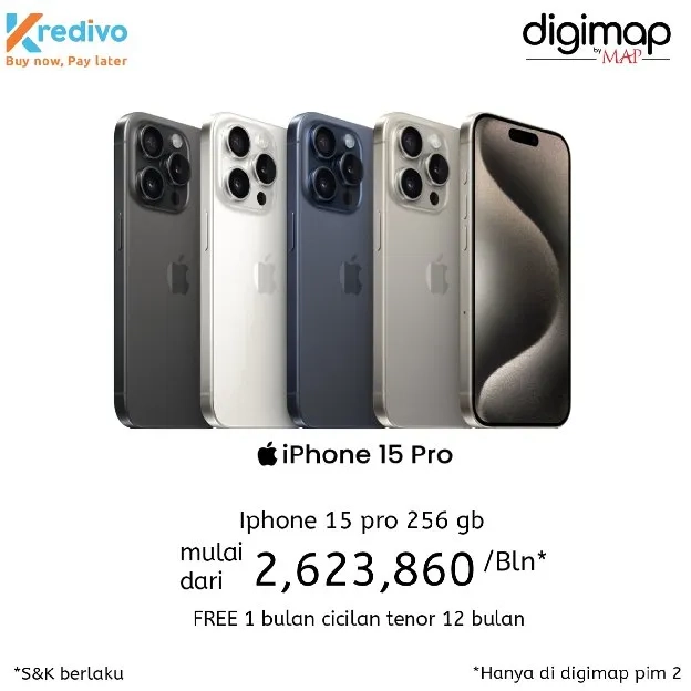 kredit iphone 15 pro 256 gb semakin mudah murah dan cepat dengan kredivo