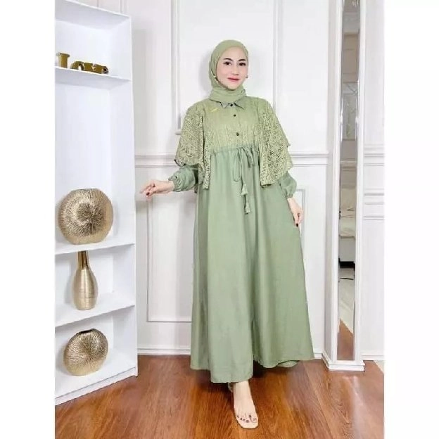 gamis Irish/ gamis rompi sayap 