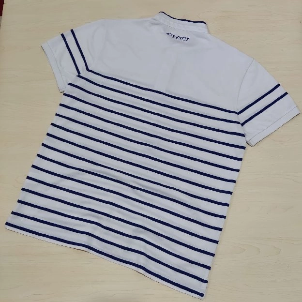 Discovery kaos polo shirt stripe kerah shanghai original second